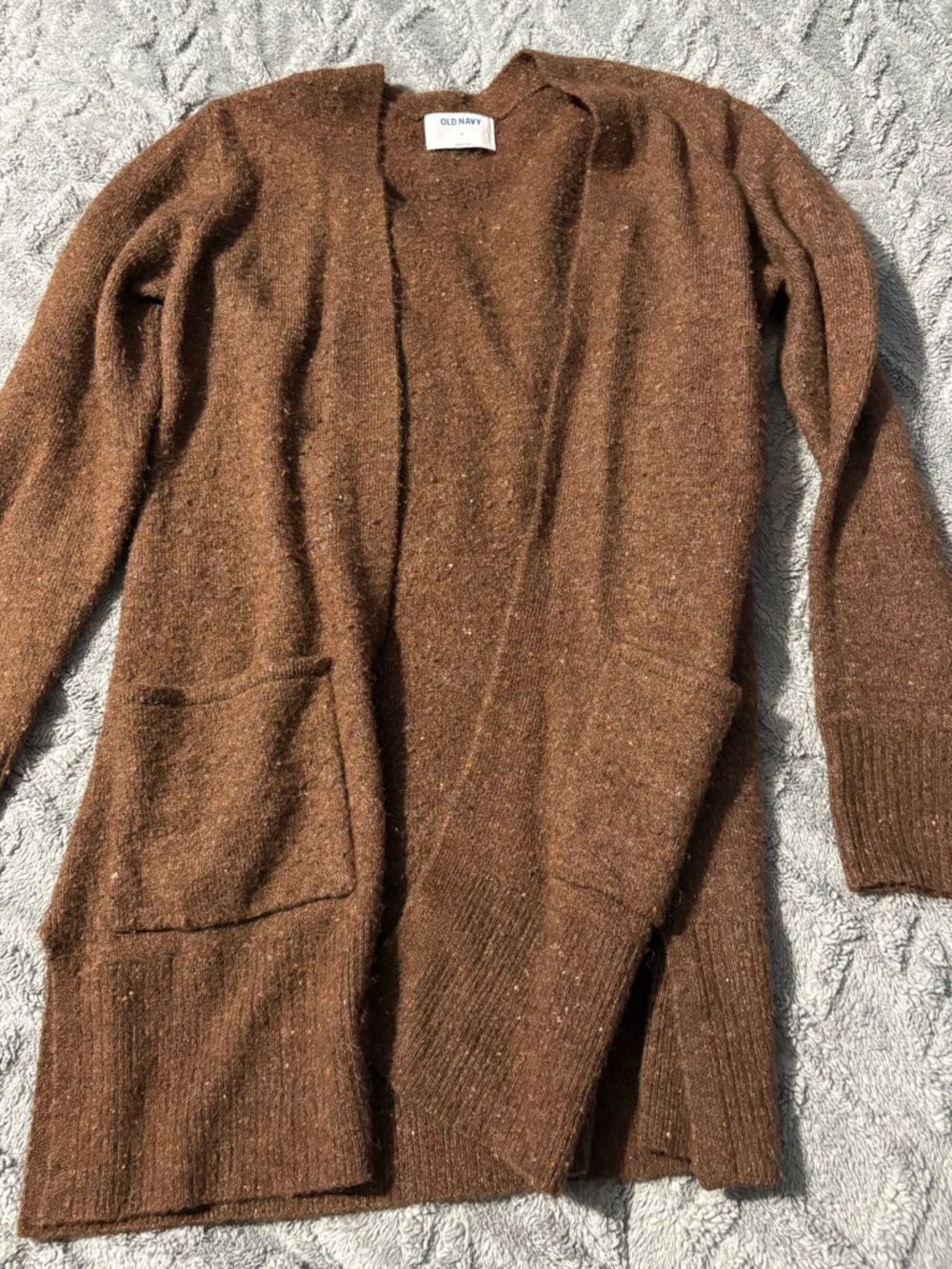 Women's long brown cardigan from Old Navy- super soft, size small